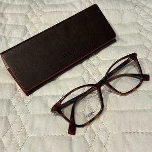 Fendi Tortoise Shell Glasses with Case